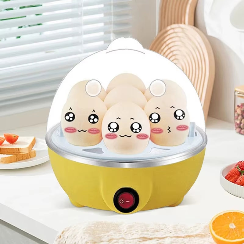 Egg Cooker Automatic Power off Home 7 Eggs Multi-Functional Steamed Egg Custard Boiled Egg Machine Breakfast Artifact