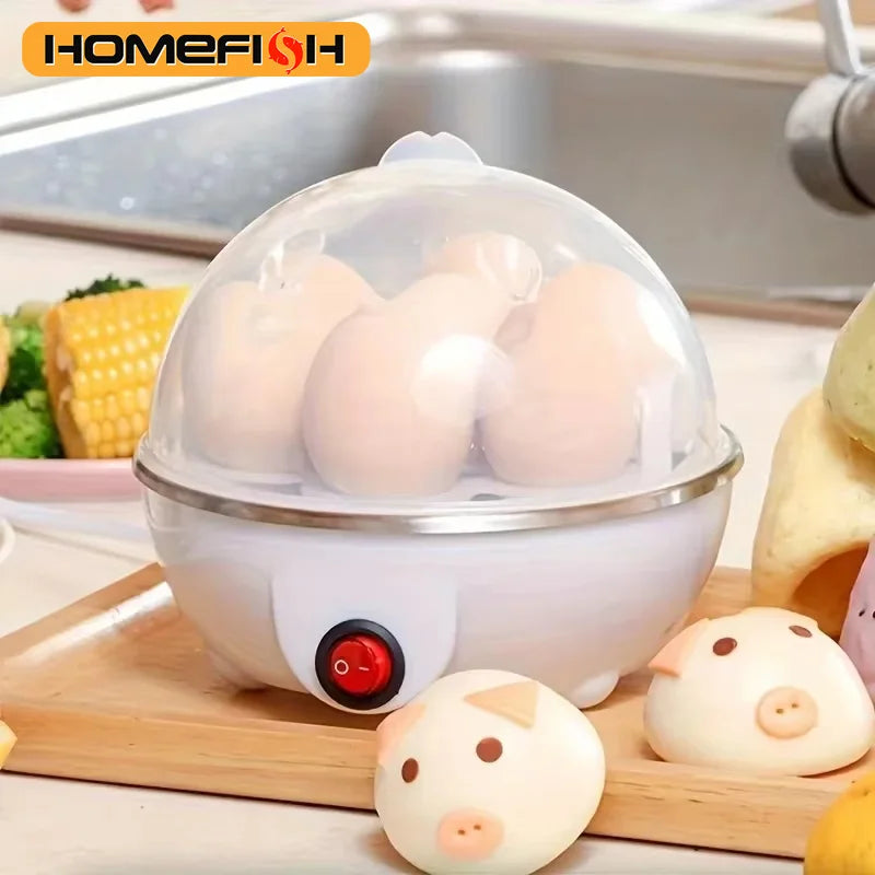 Egg Cooker Automatic Power off Home 7 Eggs Multi-Functional Steamed Egg Custard Boiled Egg Machine Breakfast Artifact